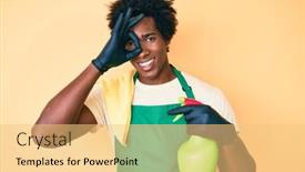  Presentation with spray - Cool new presentation theme with handsome-african-american-man backdrop and a yellow colored foreground