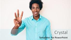  Presentation with african american seniors - Colorful PPT theme enhanced with handsome-african-american-man backdrop and a arctic colored foreground