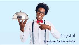  Presentation with afro - Beautiful theme featuring handsome-african-american-man backdrop and a sky blue colored foreground