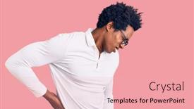  Presentation with back pain - Presentation theme enhanced with handsome-african-american-man background and a lemonade colored foreground