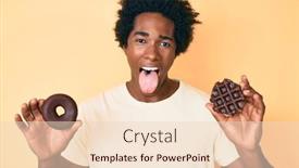  Presentation with afro - Presentation design having handsome-african-american-man background and a lemonade colored foreground