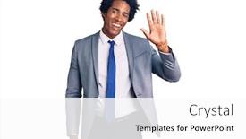  Presentation with african american business - Beautiful slides featuring handsome-african-american-man backdrop and a white colored foreground