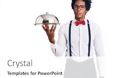  Presentation with afro - PPT theme featuring handsome-african-american-man background and a white colored foreground