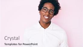  Presentation with african american business - Beautiful slides featuring handsome-african-american-man backdrop and a sky blue colored foreground