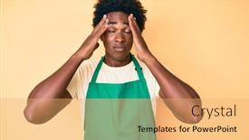 Presentation with afro - Slide set having handsome-african-american-man background and a yellow colored foreground