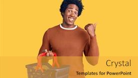  Presentation with afro - Amazing PPT layouts having handsome-african-american-man backdrop and a yellow colored foreground