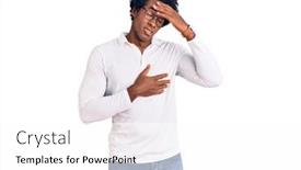  Presentation with flu virus - Beautiful slide deck featuring handsome-african-american-man backdrop and a white colored foreground