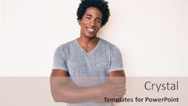  Presentation with afro - Presentation consisting of handsome-african-american-man background and a soft green colored foreground