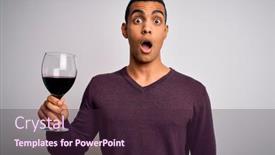  Presentation with sommelier - Slide set featuring handsome-african-american-sommelier-man background and a wine colored foreground