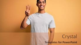  Presentation with american - Colorful presentation enhanced with handsome-african-american-sportsman-doing backdrop and a gold colored foreground