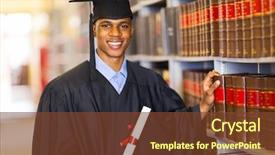  Presentation with law school - Amazing slide set having handsome african university law school backdrop and a tawny brown colored foreground