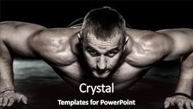  Presentation with healthy lifestyle - Amazing PPT theme having performance coaching - handsome athletic man backdrop and a wine colored foreground