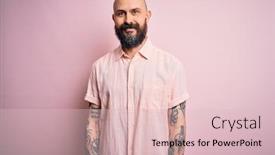  Presentation with pink simple - Cool new slides with handsome-bald-man-with-beard backdrop and a lemonade colored foreground