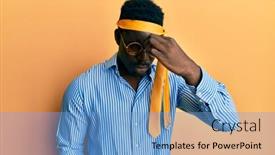  Presentation with black man - Colorful presentation design enhanced with handsome-black-man-drunk-wearing backdrop and a light blue colored foreground