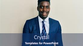  Presentation with black business - Amazing slide deck having handsome-black-man-wearing-business backdrop and a ocean colored foreground