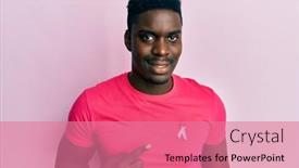 Presentation with cancer - Audience pleasing presentation theme consisting of handsome-black-man-wearing-pink backdrop and a coral colored foreground