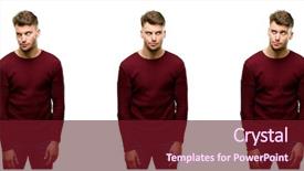  Presentation with egyptian man in make up - Colorful PPT layouts enhanced with handsome blond man making funny backdrop and a  colored foreground