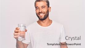  Presentation with looking glass - Beautiful presentation featuring handsome-blond-man-with-beard backdrop and a white colored foreground
