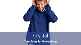  Presentation with deaf - Amazing PPT theme having handsome-blond-man-with-beard backdrop and a ocean colored foreground