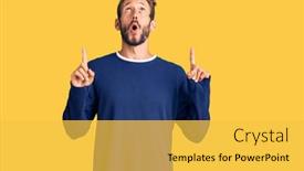  Presentation with beard - Presentation design featuring handsome-blond-man-with-beard background and a yellow colored foreground