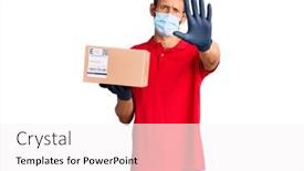  Presentation with medical sign - Beautiful slide deck featuring handsome-blond-man-with-beard backdrop and a white colored foreground