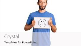  Presentation with beard - Beautiful presentation theme featuring handsome-blond-man-with-beard backdrop and a white colored foreground