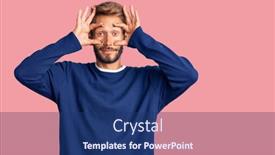  Presentation with beard - Presentation theme consisting of handsome-blond-man-with-beard background and a ocean colored foreground