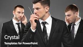  Presentation with handsome - Theme enhanced with handsome bodyguards on grey background background and a dark gray colored foreground