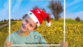  Presentation with sun desert - Audience pleasing presentation design consisting of handsome-boy-in-red-cap backdrop and a gold colored foreground