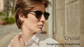  Presentation with modern building - Presentation design having handsome-boy-teenager-wearing background and a  colored foreground