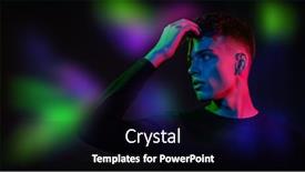  Presentation with casual young people - Slides with handsome-brunet-guy-in-black background and a black colored foreground