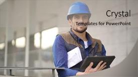  Presentation with building information modeling - Amazing slides having handsome building expert in hardhat backdrop and a  colored foreground