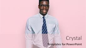  Presentation with black business - Amazing PPT theme having handsome-business-black-man-wearing backdrop and a lemonade colored foreground