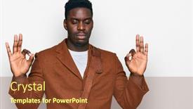  Presentation with leather bag - Cool new presentation theme with handsome-business-black-man-wearing backdrop and a tawny brown colored foreground