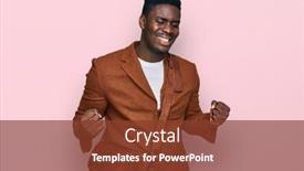  Presentation with leather bag - Colorful presentation theme enhanced with handsome-business-black-man-wearing backdrop and a tawny brown colored foreground