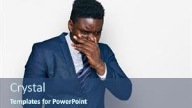  Presentation with breath - Cool new presentation design with handsome-business-black-man-wearing backdrop and a ocean colored foreground