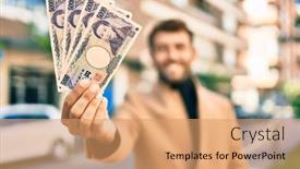  Presentation with elegant - Beautiful theme featuring handsome-business-man-wearing-elegant backdrop and a coral colored foreground
