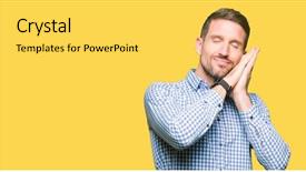  Presentation with business proposal blue - PPT theme with handsome business man with blue background and a  colored foreground