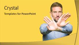  Presentation with blue business - Audience pleasing PPT theme consisting of handsome business man with blue backdrop and a  colored foreground