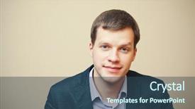  Presentation with simple business - Amazing slide set having handsome business man backdrop and a ocean colored foreground