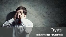  Presentation with blue eyes technology close up - PPT layouts featuring narcotic - flowering cannabis marijuana plant background and a tawny brown colored foreground