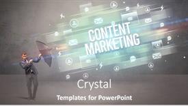  Presentation with defending - Colorful slide deck enhanced with handsome-businessman-defending-with-umbrella backdrop and a gray colored foreground