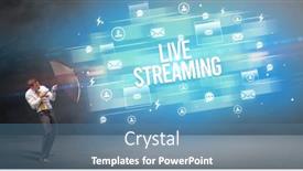  Presentation with defending - Beautiful theme featuring handsome-businessman-defending-with-umbrella backdrop and a teal colored foreground