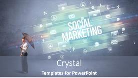  Presentation with defending - PPT theme consisting of handsome-businessman-defending-with-umbrella background and a seafoam green colored foreground