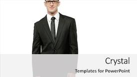  Presentation with black men in suit - Cool new presentation with handsome businessman in black suit backdrop and a white colored foreground