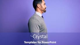  Presentation with beard - PPT theme having handsome-businessman-with-beard-wearing background and a cobalt blue colored foreground