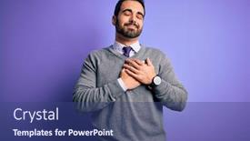  Presentation with beard - Slide set enhanced with handsome-businessman-with-beard-wearing background and a ocean colored foreground