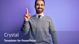  Presentation with tie - PPT layouts enhanced with handsome-businessman-with-beard-wearing background and a ocean colored foreground