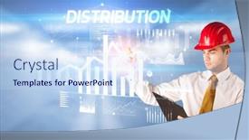  Presentation with drawing architecture - Amazing presentation theme having handsome-businessman-with-helmet-drawing backdrop and a sky blue colored foreground