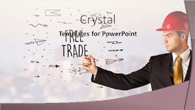  Presentation with free trade - Beautiful slide deck featuring handsome-businessman-with-helmet-drawing backdrop and a sky blue colored foreground